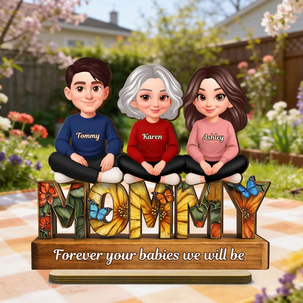 Personalized Family Figurine Display for Moms - Sentimental Home Decor Gift Plaque MagicInPrints