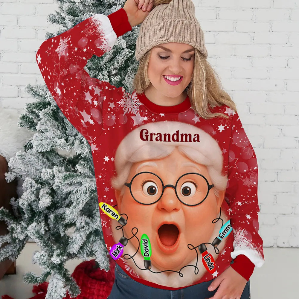 Personalized Grandma Christmas Sweater for Family - Festive Holiday Gift Cloth MagicInPrints