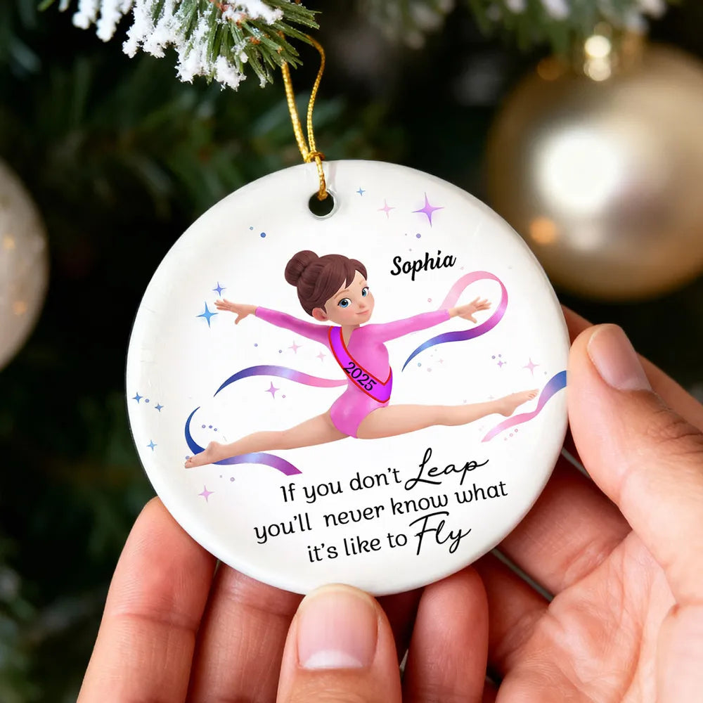 Personalized Gymnastics Christmas Ornament for Kids - Inspirational Gift Ornament MagicInPrints