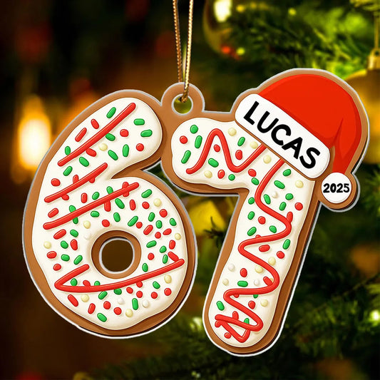 Personalized Gingerbread Ornament for Kids - Festive Christmas Decoration Ornament MagicInPrints