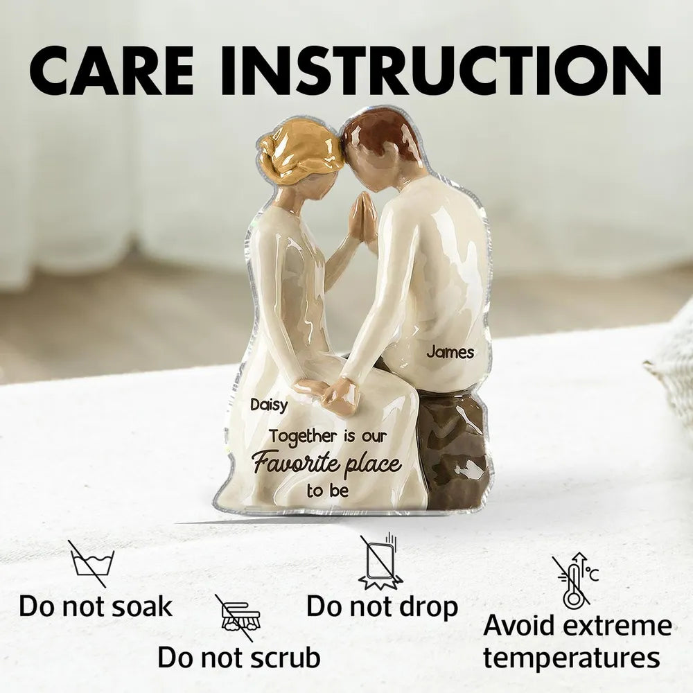 Personalized Couple Figurine for Home Decor - Romantic Gift for Anniversaries Plaque MagicInPrints