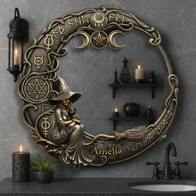 Load image into Gallery viewer, &quot;Enchanting Reflections of Magic&quot; - Witch Custom Shaped Mirror - Personalized Gifts for Witch Lovers Mirror MagicInPrints
