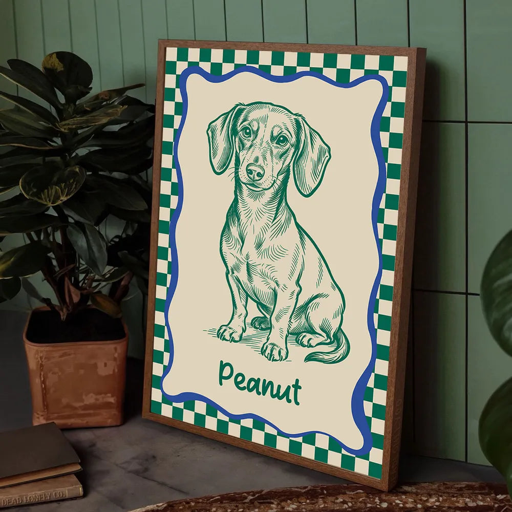 Custom Dog Portrait Art Print for Pet Lovers - Personalized Home Decor Poster or Canvas MagicInPrints