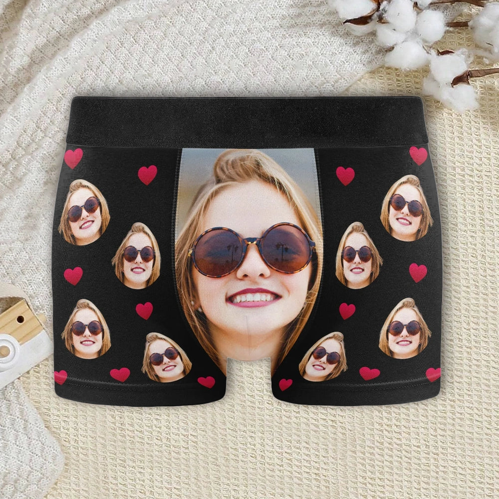Custom Face Boxer Briefs for Couples - Funny Romantic Gift Underwear MagicInPrints