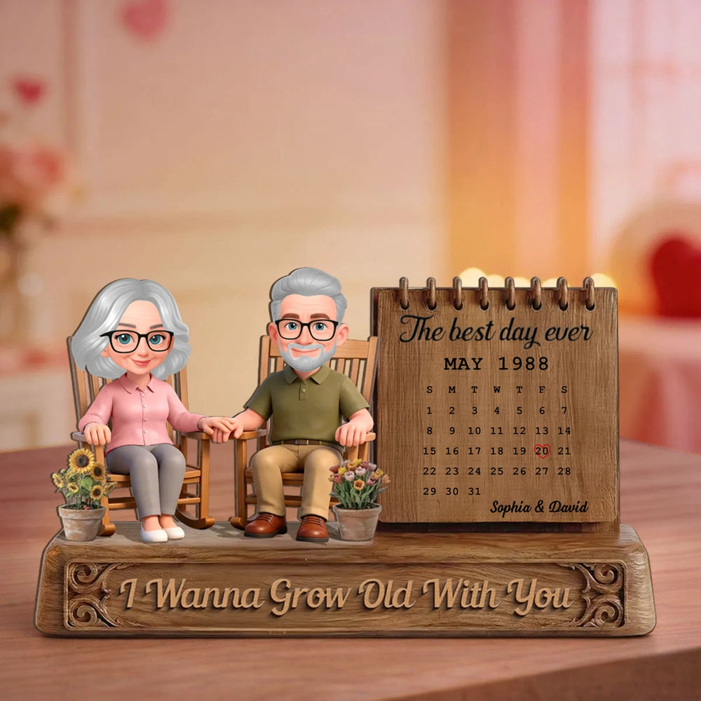 Personalized Couple Figurine Anniversary Gift with Custom Date - Romantic Keepsake Plaque MagicInPrints