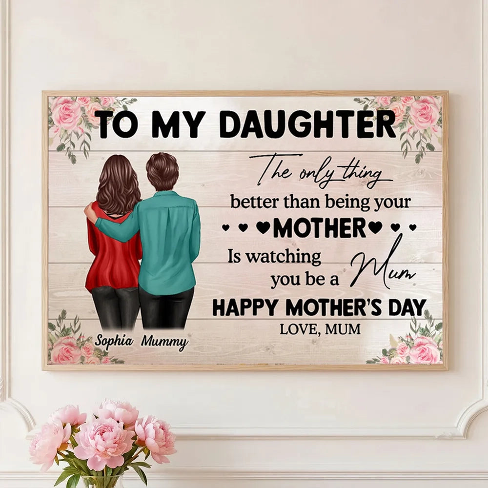 Personalized Mother's Day Canvas for Daughter - Sentimental Gift Poster or Canvas MagicInPrints