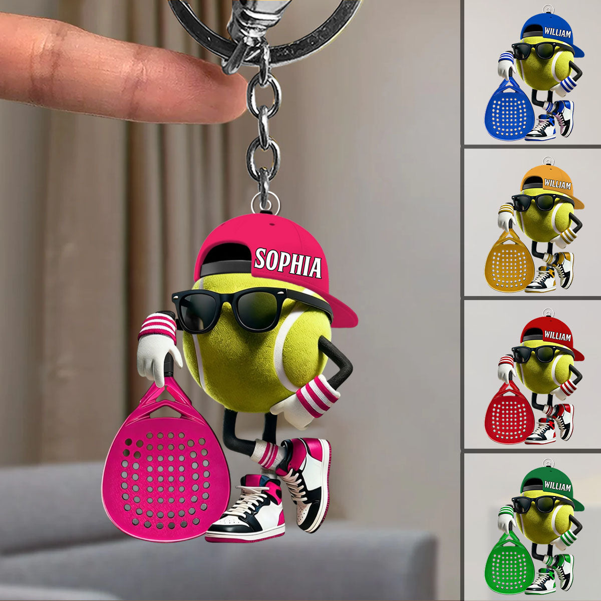 Personalized Tennis Ball Keychain for Sports Fans - Fun Gift Idea Keychain MagicInPrints