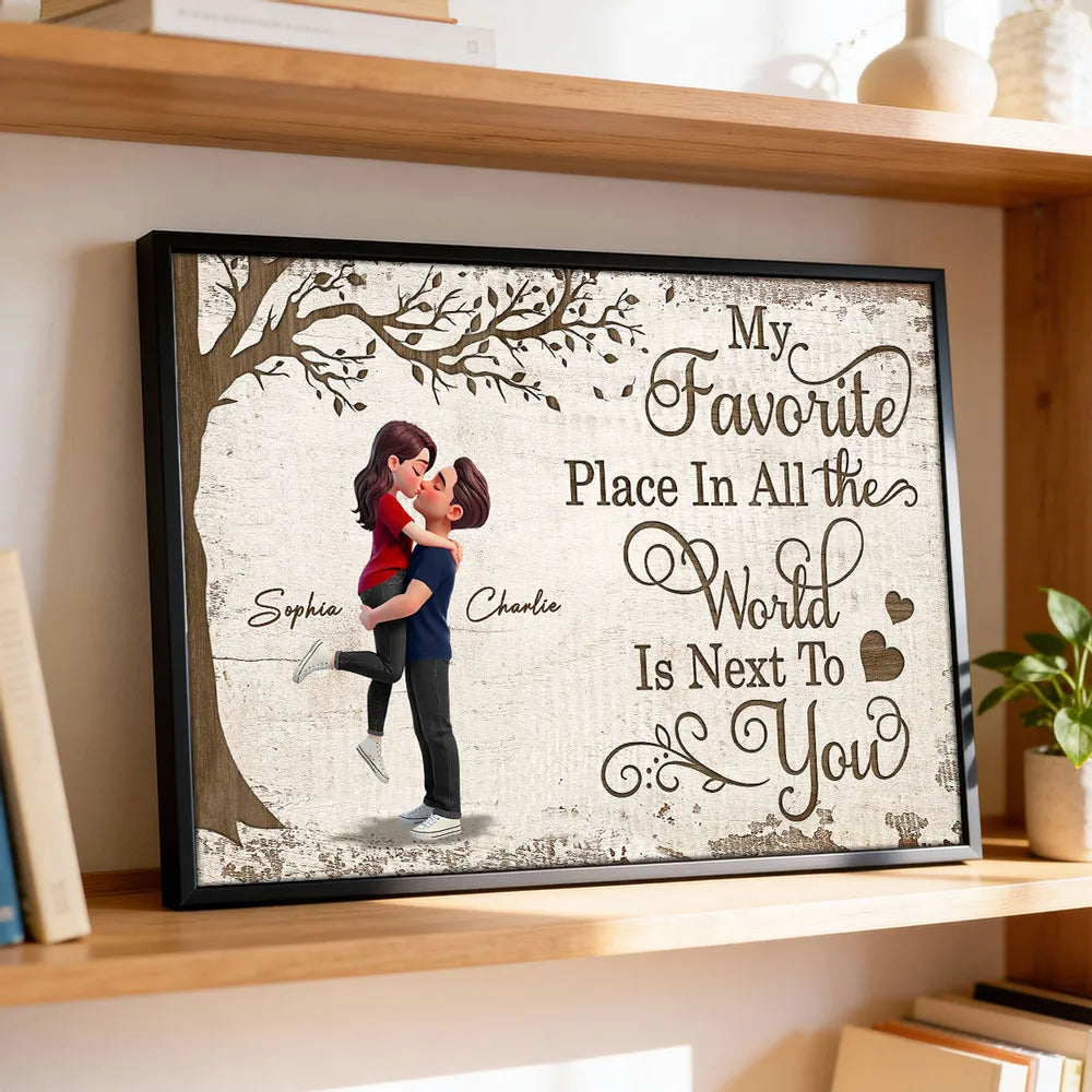 Personalized Couple Canvas Wall Art - Romantic Gift for Lovers Poster or Canvas MagicInPrints