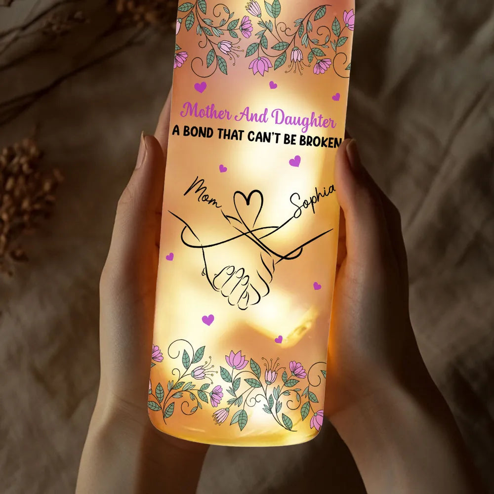Personalized LED Wine Bottle Light for Mother and Daughter - Sentimental Gift Lamp MagicInPrints