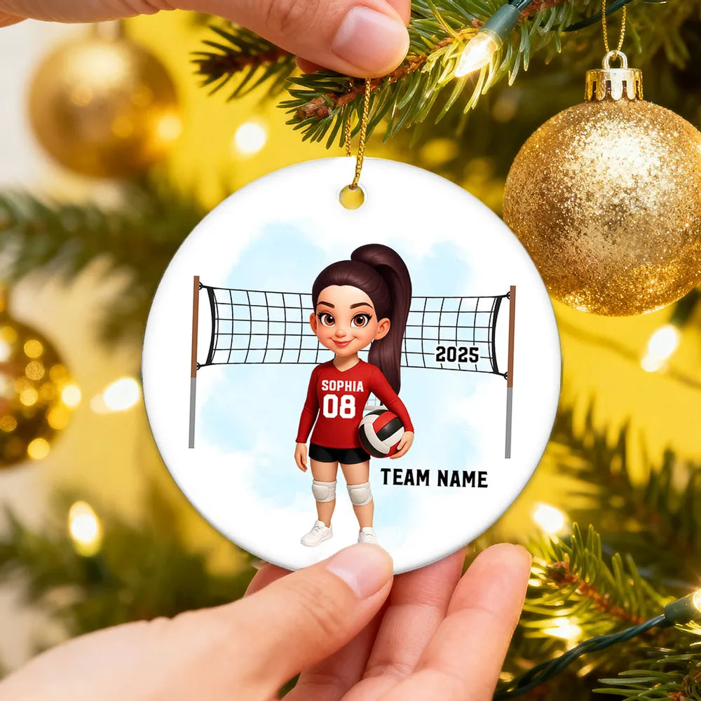 Personalized Volleyball Player Christmas Ornament for Kids - Team Spirit Gift Ornament MagicInPrints