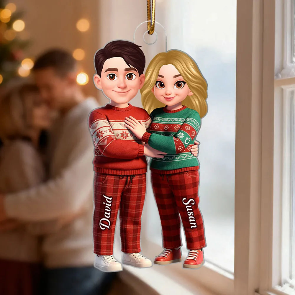 Personalized Couple Christmas Ornament - Custom Names Holiday Gift Ornament MagicInPrints