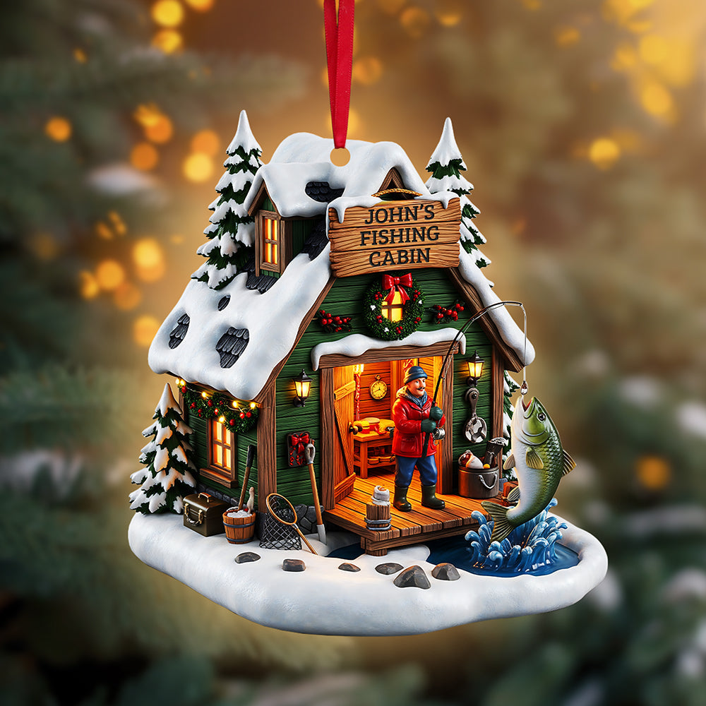 Celebrate the Catch! Fishing Man Ornament - Personalized Gifts for Fishing Lovers Ornament PopCulturePrints