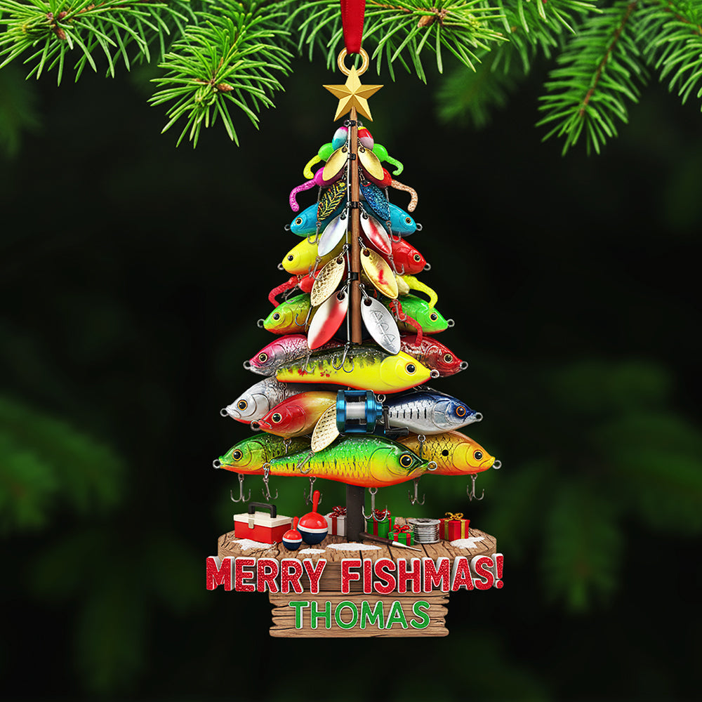 Personalized Gifts For Christmas, Fishing Lures Custom Shape Acrylic Ornament Ornament MagicInPrints