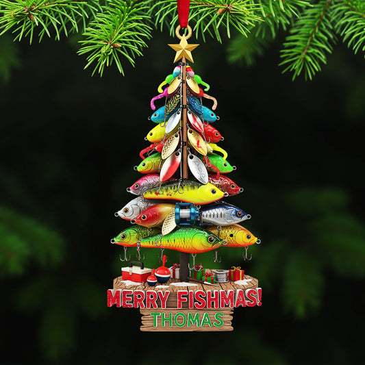 Personalized Gifts For Christmas, Fishing Lures Custom Shape Acrylic Ornament Ornament MagicInPrints