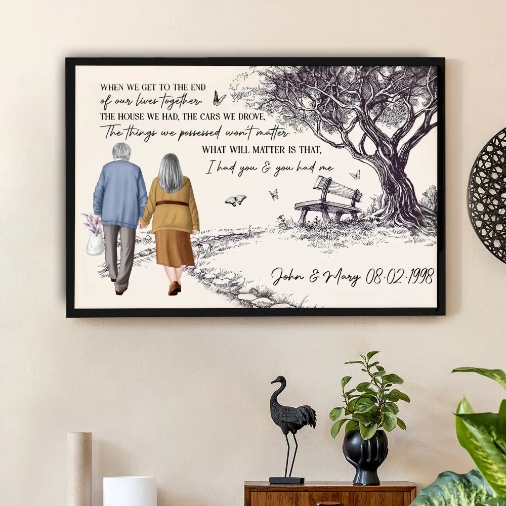Personalized Couple Canvas Art for Seniors - Sentimental Anniversary Gift Poster or Canvas MagicInPrints