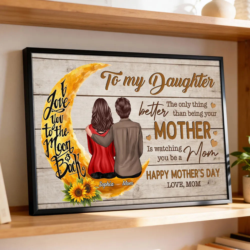 Personalized Mother-Daughter Canvas Art - Sentimental Mother's Day Gift Poster or Canvas MagicInPrints