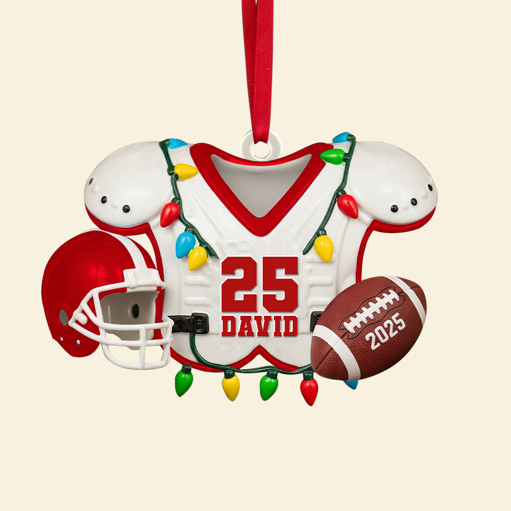 "Score Big with Personalized Gifts for Football Fans" - Custom Christmas Acrylic Ornament - Perfect Gift for American Football Lovers Ornament MagicInPrints