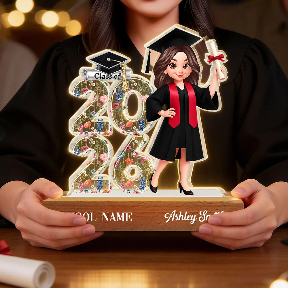 Personalized Graduation Acrylic Plaque for Class of 2026 - Custom School Name and Graduate Plaque MagicInPrints
