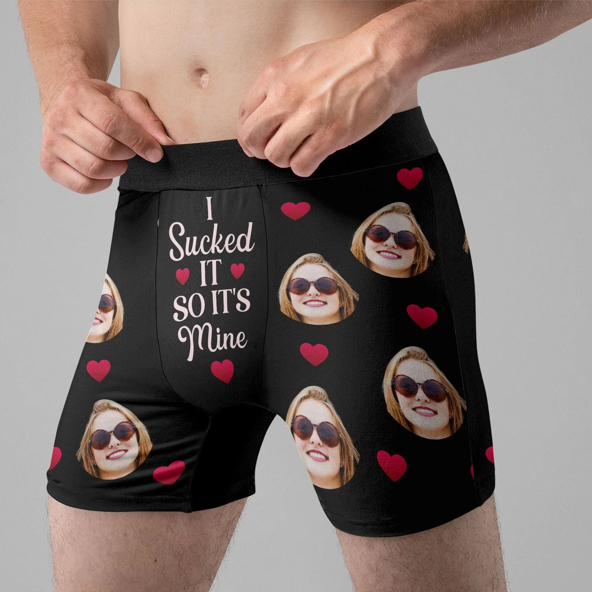 Custom Face Men's Boxer Briefs for Couples - Funny Romantic Gift Underwear MagicInPrints