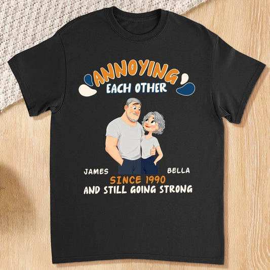 Personalized Couple T-Shirt for Anniversary - Funny Cartoon Design Cloth MagicInPrints