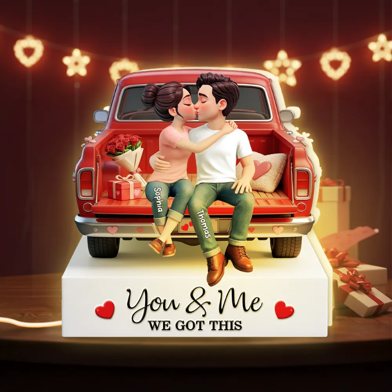 Personalized Romantic Couple Figurine for Lovers - Anniversary Gift Plaque MagicInPrints