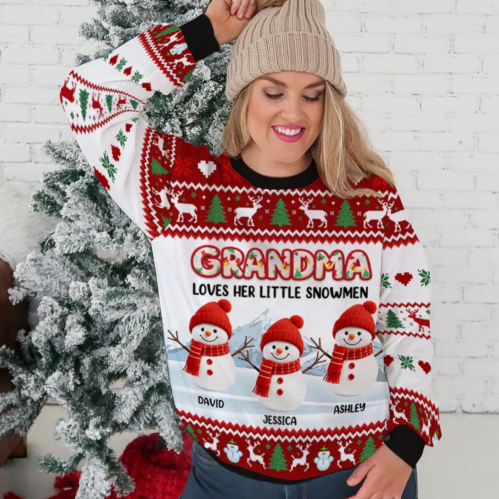 Personalized Grandma Christmas Sweater for Family - Holiday Gift Cloth MagicInPrints