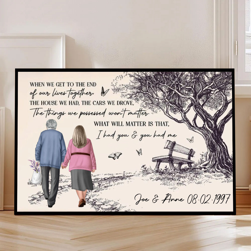 Personalized Couple Canvas Art for Seniors - Sentimental Anniversary Gift Poster or Canvas MagicInPrints