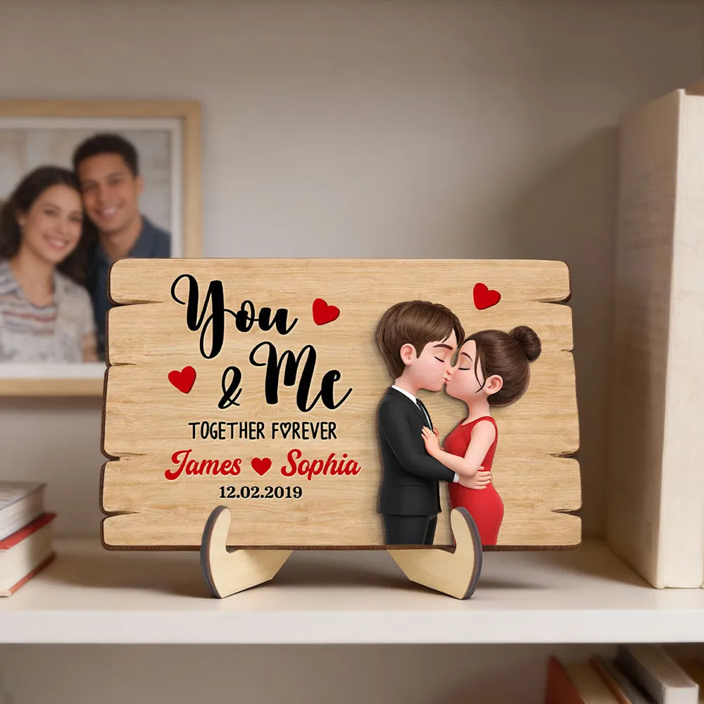 Personalized Romantic Wooden Sign for Couples - Anniversary Gift Plaque MagicInPrints