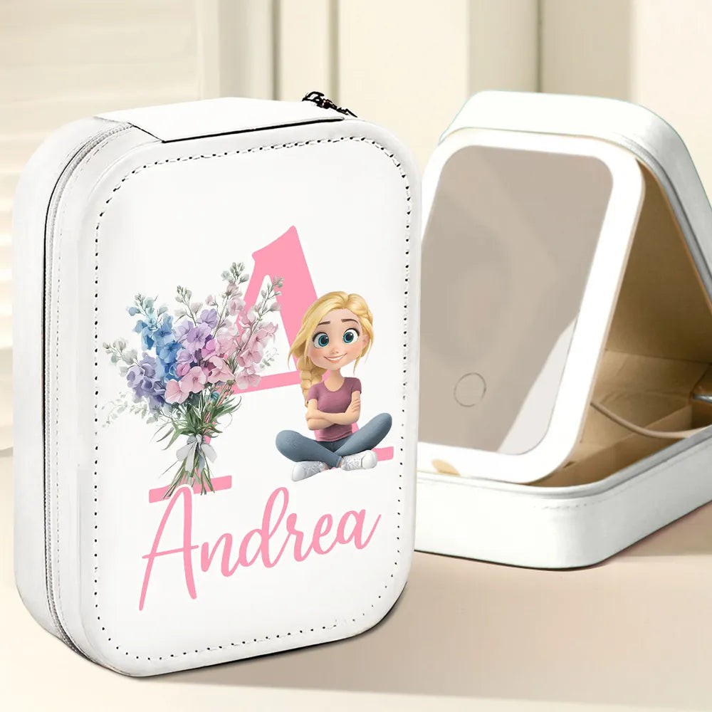 Personalized Makeup Bag for Girls with Cartoon Design - Gift for Her Beauty Tools MagicInPrints