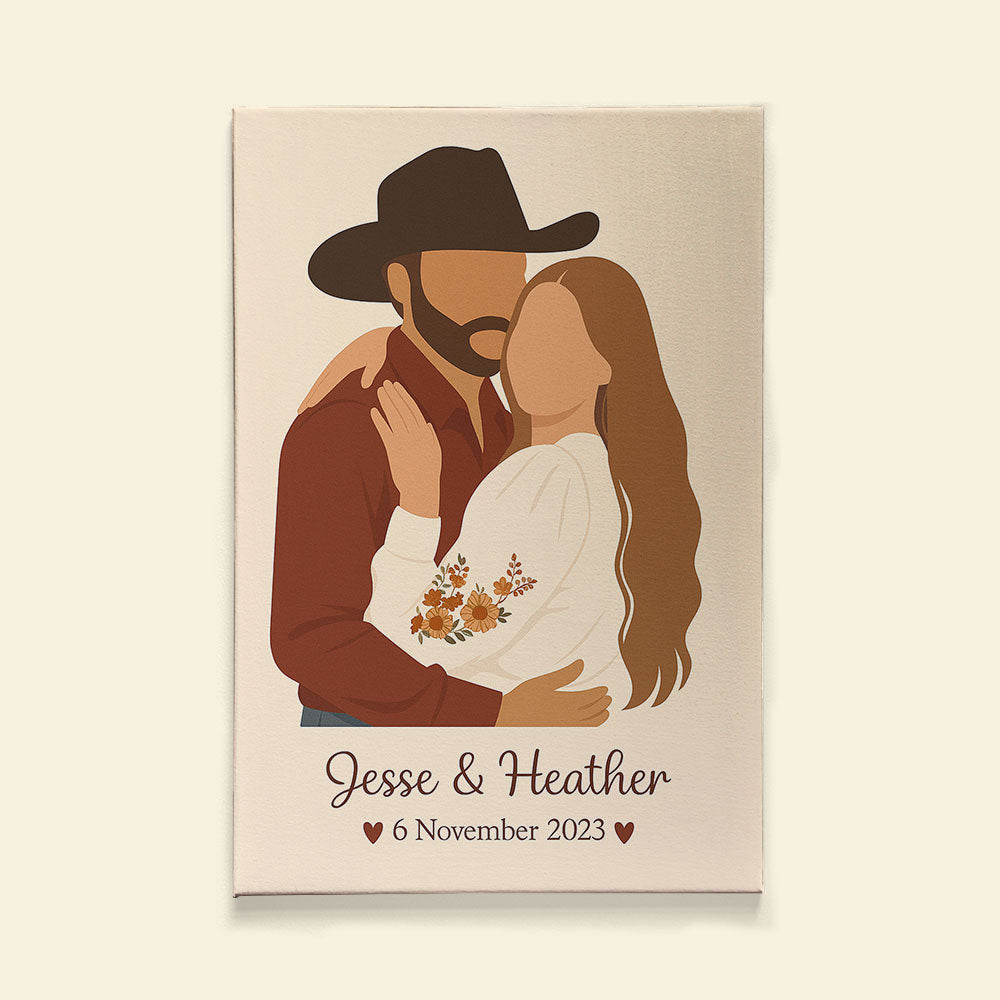 “Together is a Wonderful Place to Be” - Custom Couple Canvas Print - Personalized Gift for Couples Poster & Canvas MagicInPrints