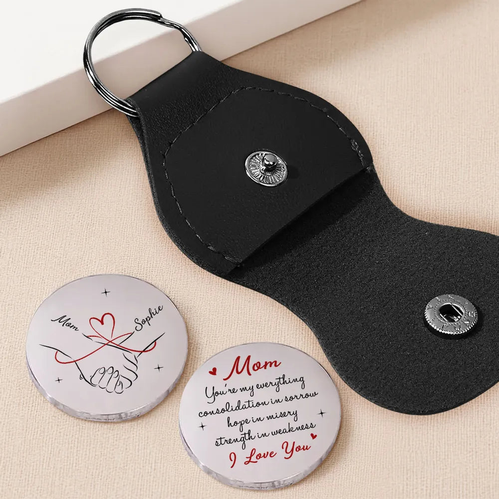 Personalized Keychain for Mom - Custom Engraved Keepsake with Heartfelt Message Keychain MagicInPrints