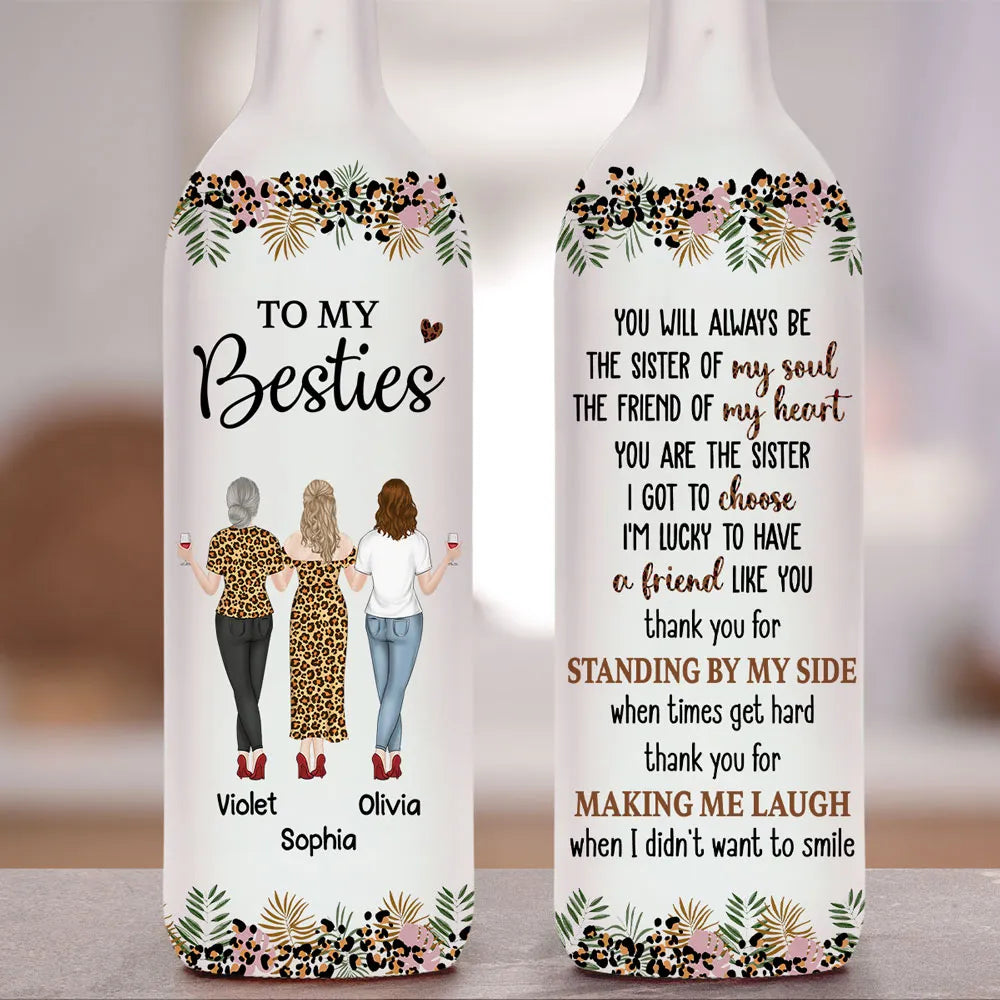 Personalized LED Wine Bottle Lamp for Best Friends - Sentimental Gift Lamp MagicInPrints