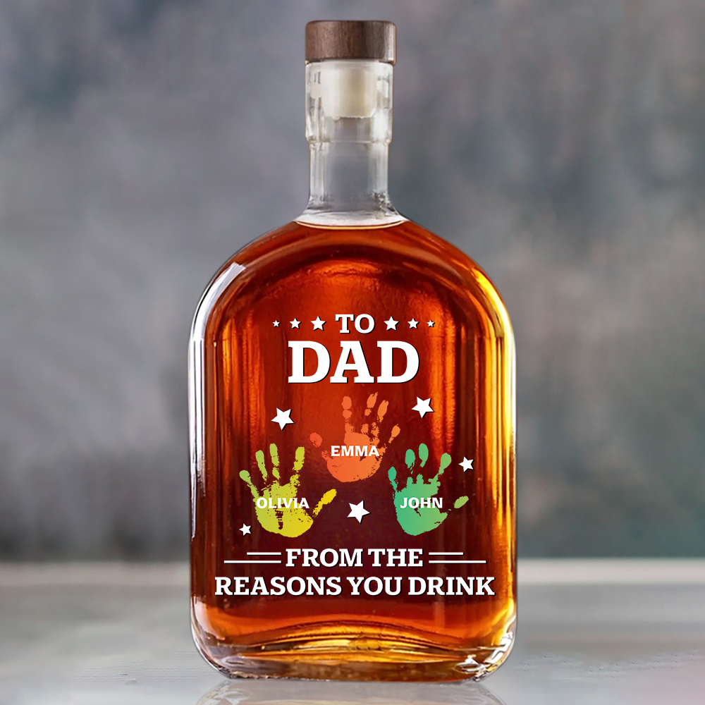 Personalized Whiskey Glass for Dad with Kids' Names - Father's Day Gift Cup MagicInPrints