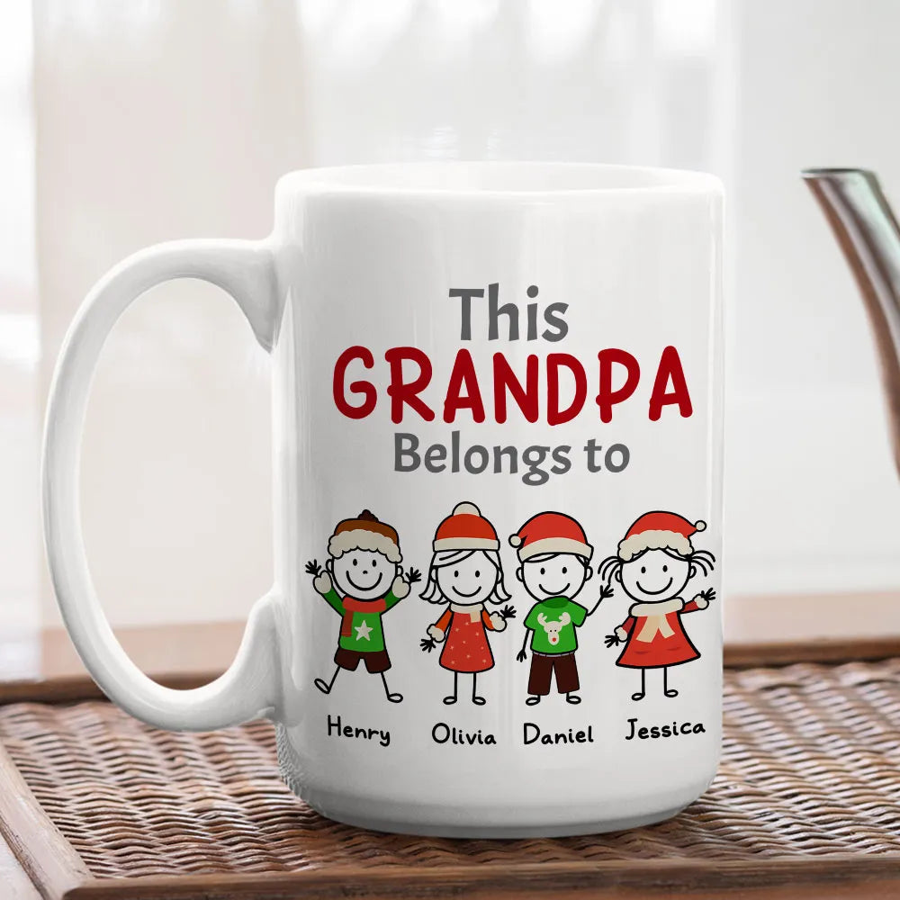 Personalized Grandpa Mug for Christmas - Custom Family Gift Cup MagicInPrints