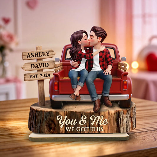 Personalized Couple Figurine Romantic Gift - Anniversary or Valentine's Day Plaque MagicInPrints