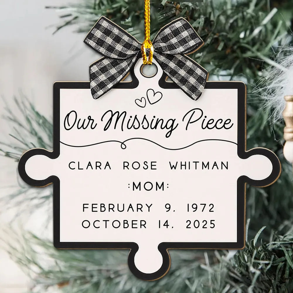 Personalized Memorial Puzzle Ornament for Family - Remembering Loved Ones Ornament MagicInPrints