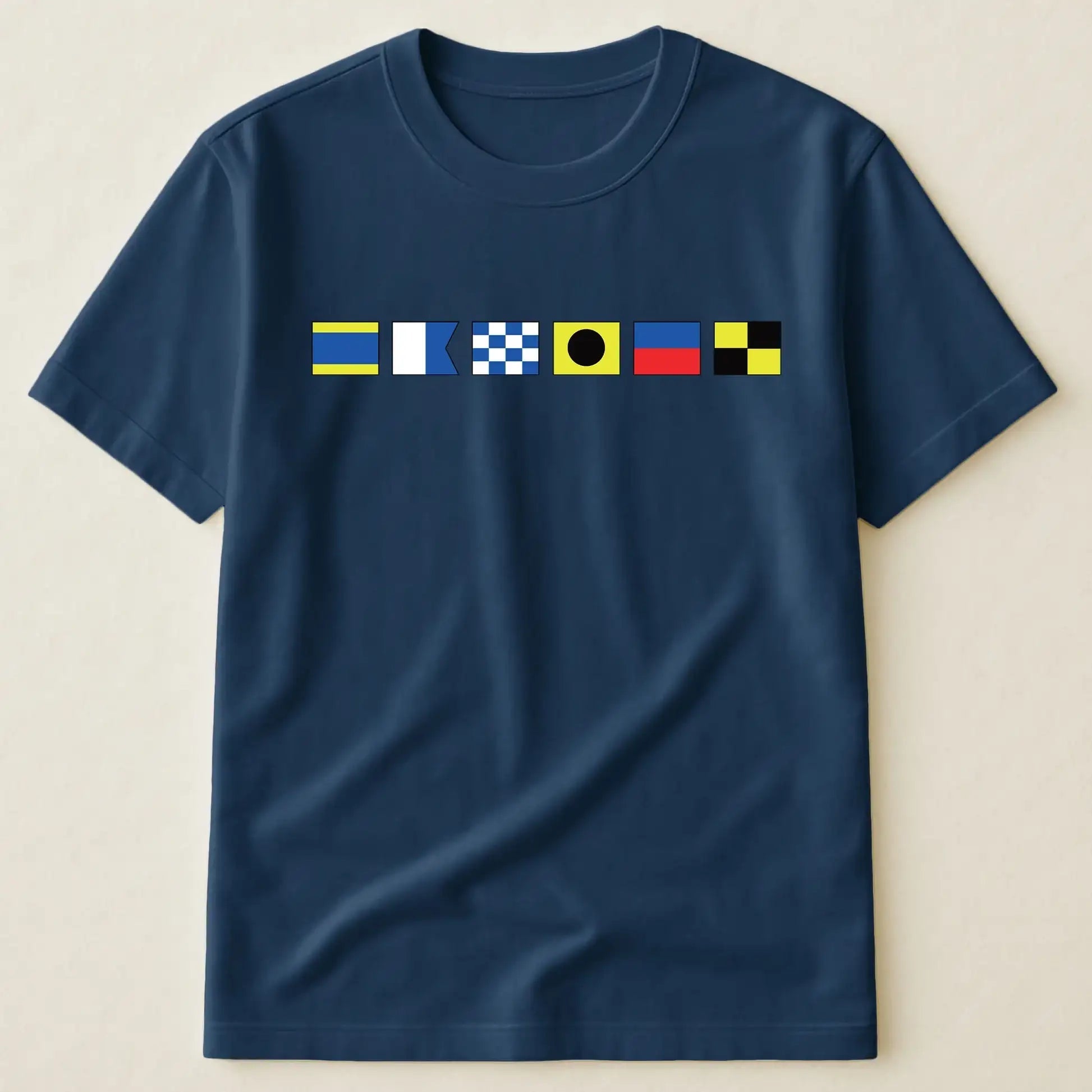 Nautical Signal Flags T-Shirt for Men - Casual Maritime Style Cloth MagicInPrints