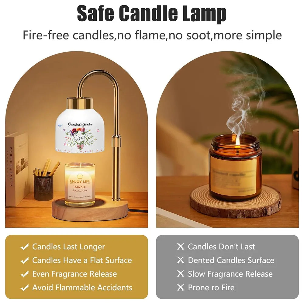 Personalized Grandma's Garden Lamp for Home Decor - Sentimental Gift Lamp MagicInPrints