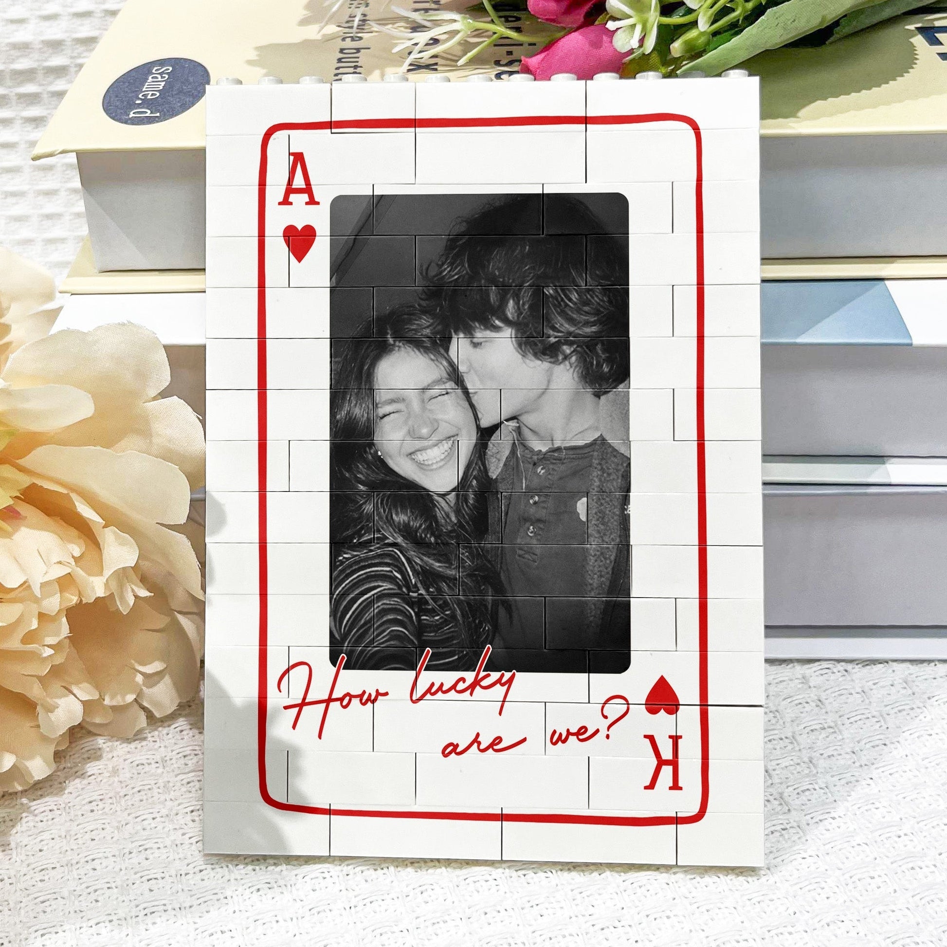 Custom Photo Block Frame for Couples - Romantic Gift Plaque MagicInPrints
