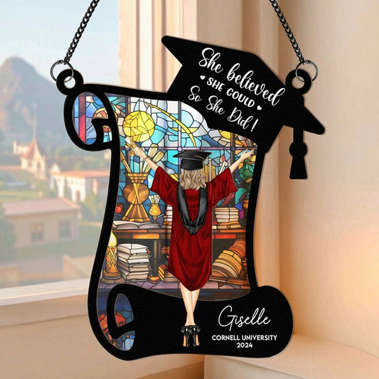 Personalized Graduation Ornament for Her - Inspirational Keepsake Gift Ornament MagicInPrints
