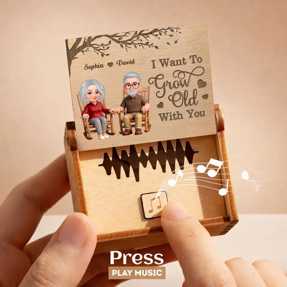 Personalized Wooden Music Box for Couples with Engraved Message - Anniversary Gift Plaque MagicInPrints