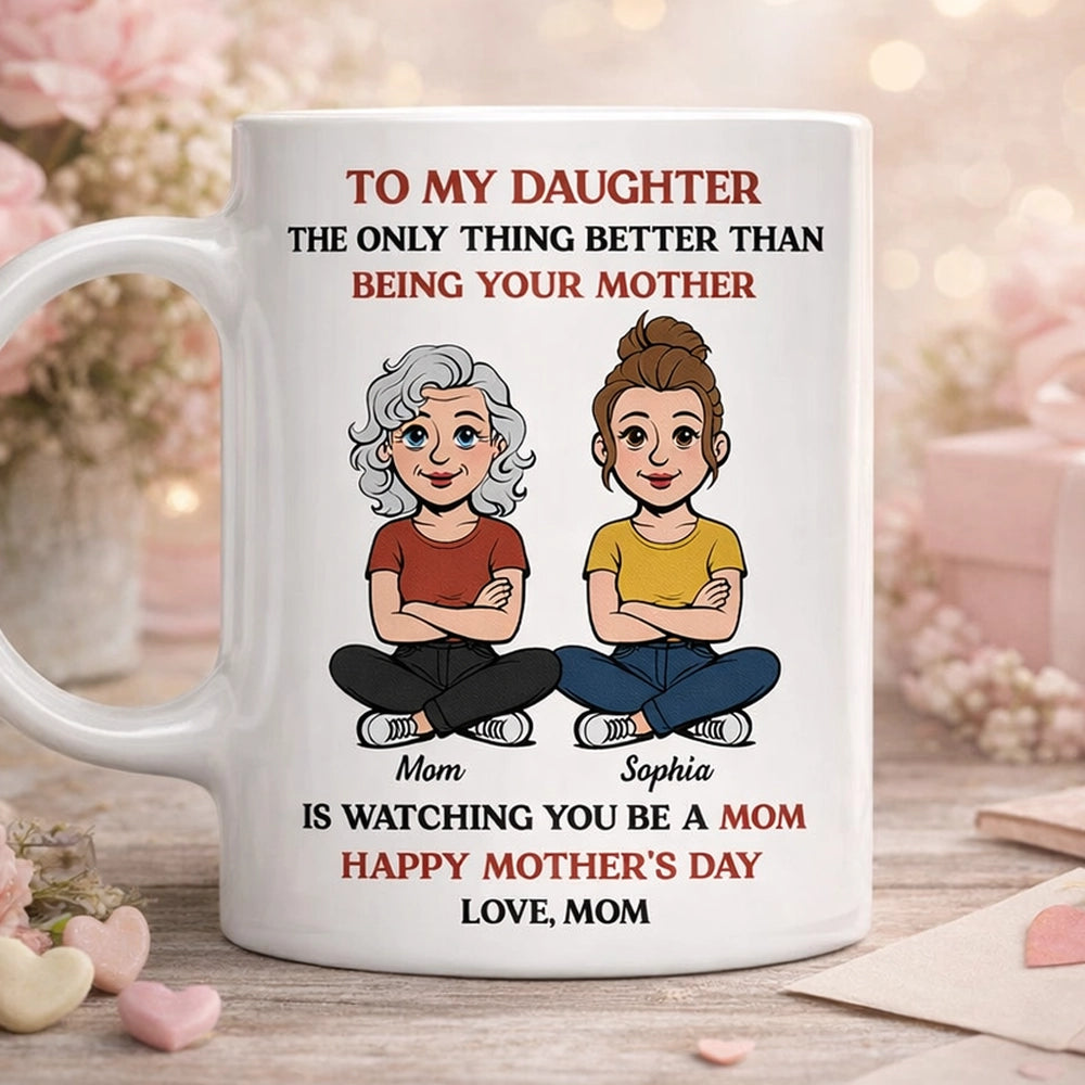 Personalized Mother's Day Mug for Daughter - Heartfelt Gift from Mom Cup MagicInPrints