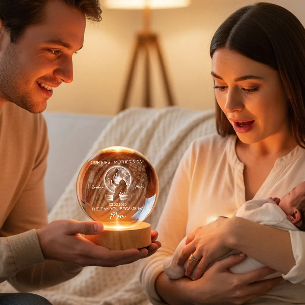 Personalized Moon Lamp for Mother's Day - Custom Moon Phase Gift for New Moms Lamp MagicInPrints