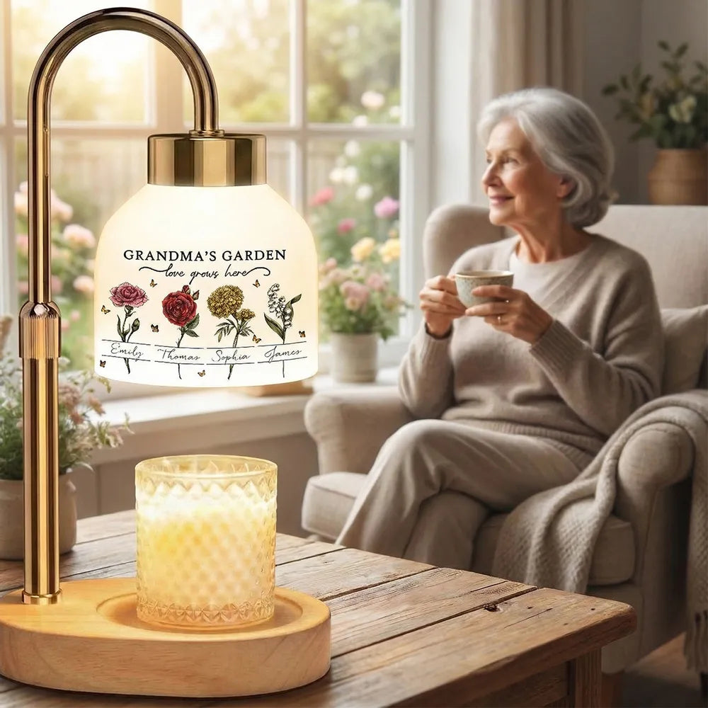 Personalized Grandma's Garden Lamp for Family - Sentimental Gift Lamp MagicInPrints