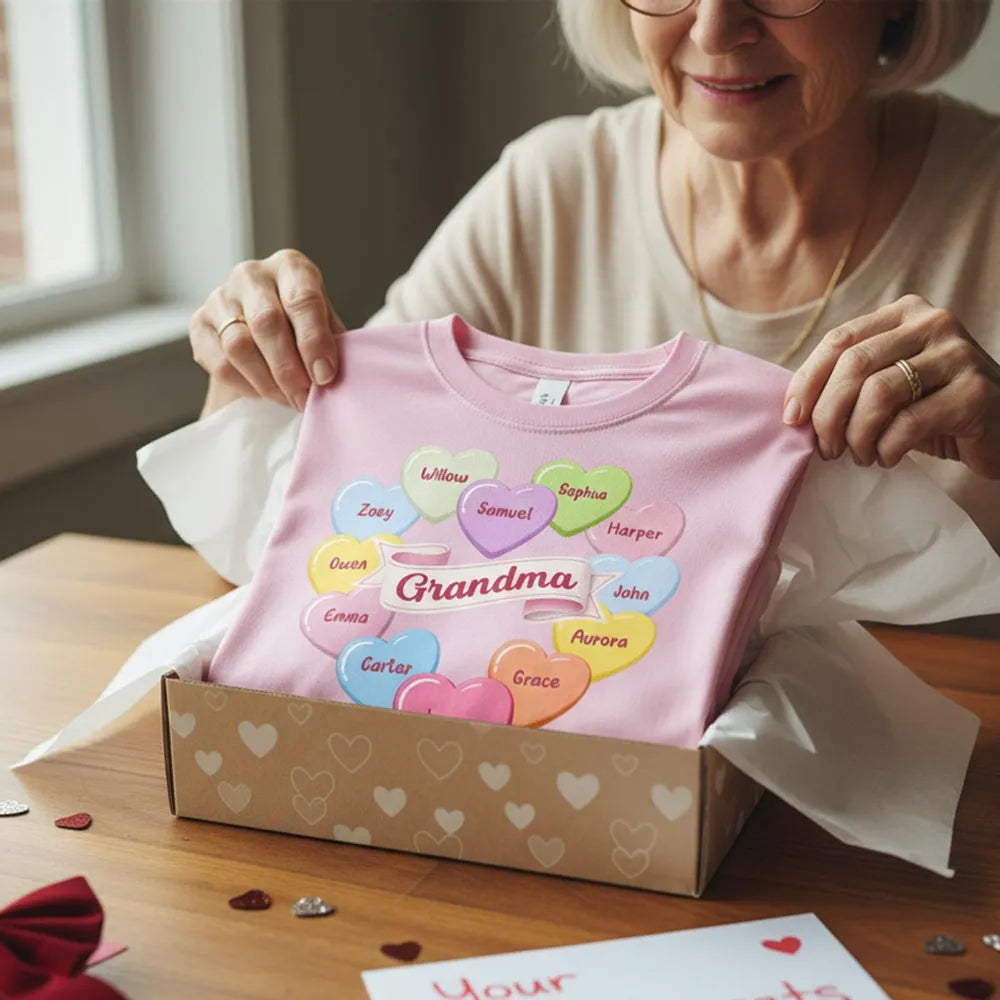 Personalized Grandma T-Shirt for Family - Custom Names Gift Cloth MagicInPrints