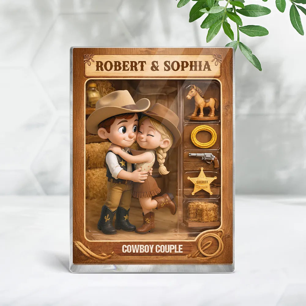 Personalized Cowboy Couple Figurine for Couples - Romantic Gift Plaque MagicInPrints