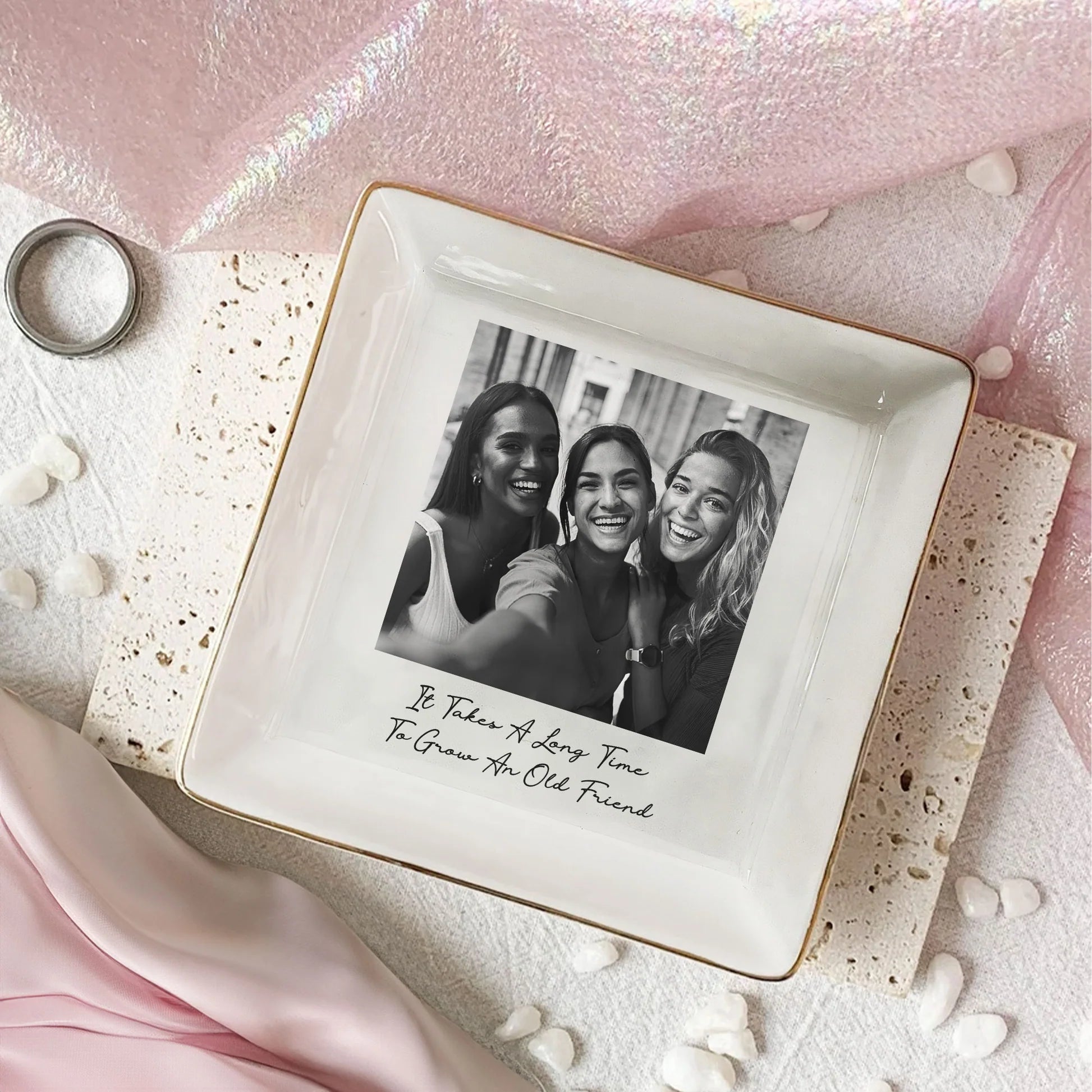 Custom Ceramic Photo Plates for Friends - Sentimental Gift for Special Occasions Jewelry MagicInPrints