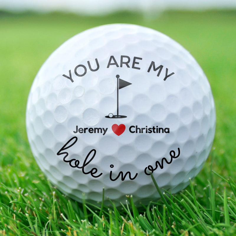 Personalized Golf Ball Couples Gift - Romantic Golf Keepsake for Anniversaries Sports MagicInPrints