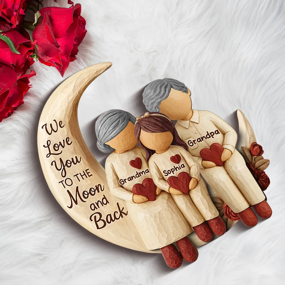 Personalized Family Figurine for Grandparents - Heartfelt Gift for Holidays Plaque MagicInPrints