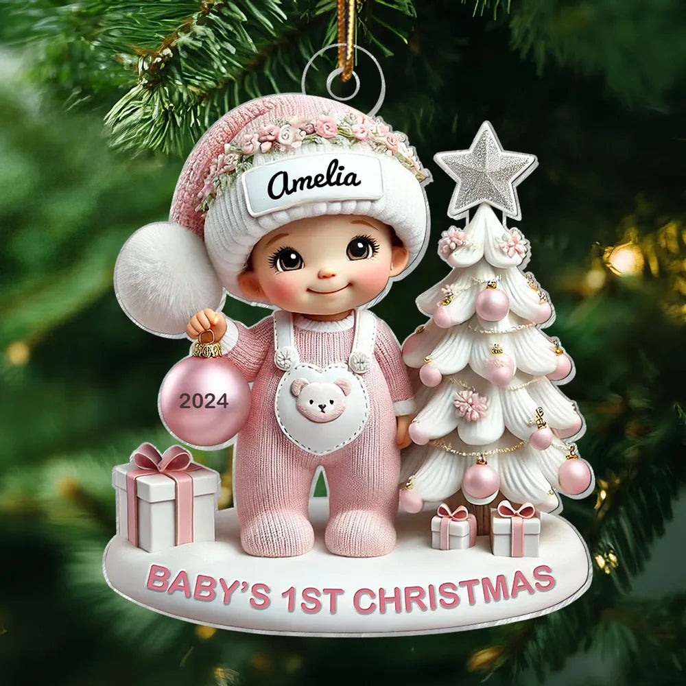 Personalized Baby's First Christmas Ornament - Custom Name Keepsake 2025 Ornament MagicInPrints
